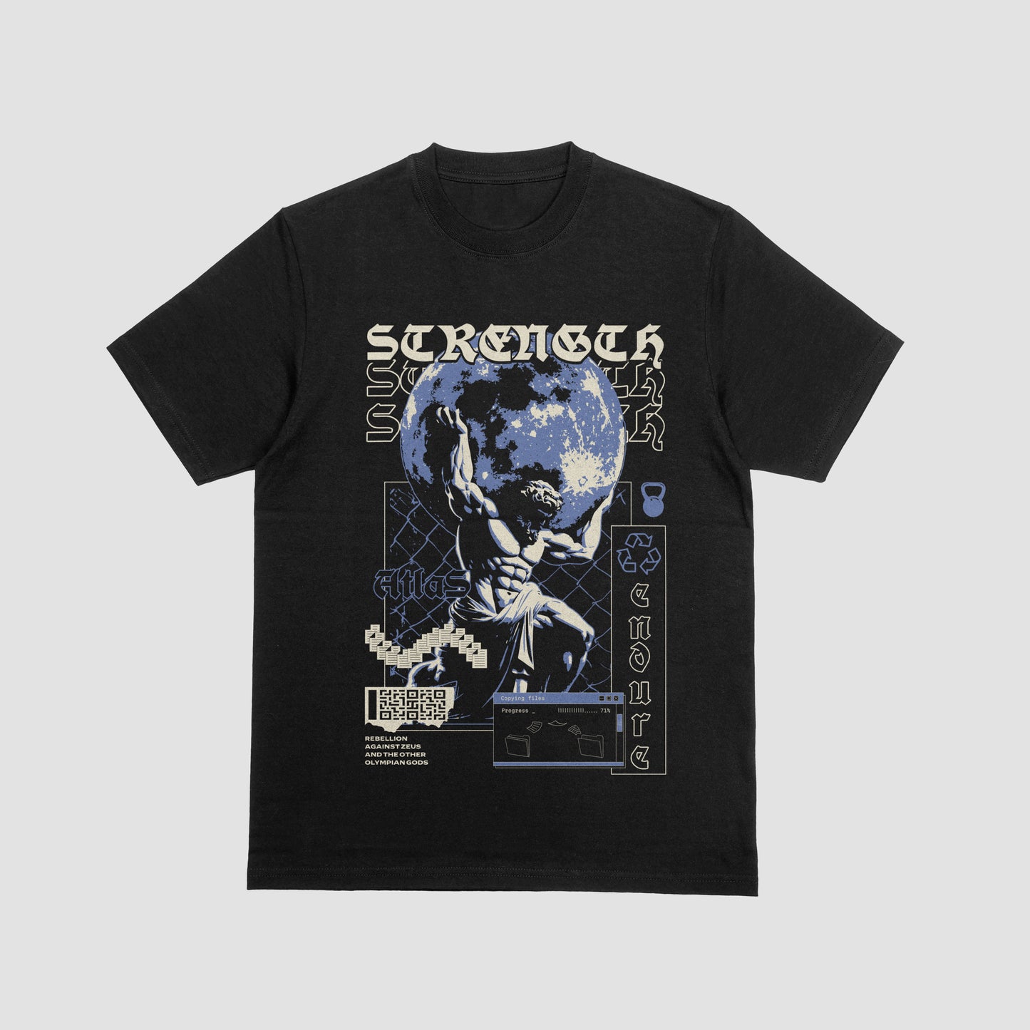 "Atlas Strength" Graphic Tee – Endure & Overcome Edition