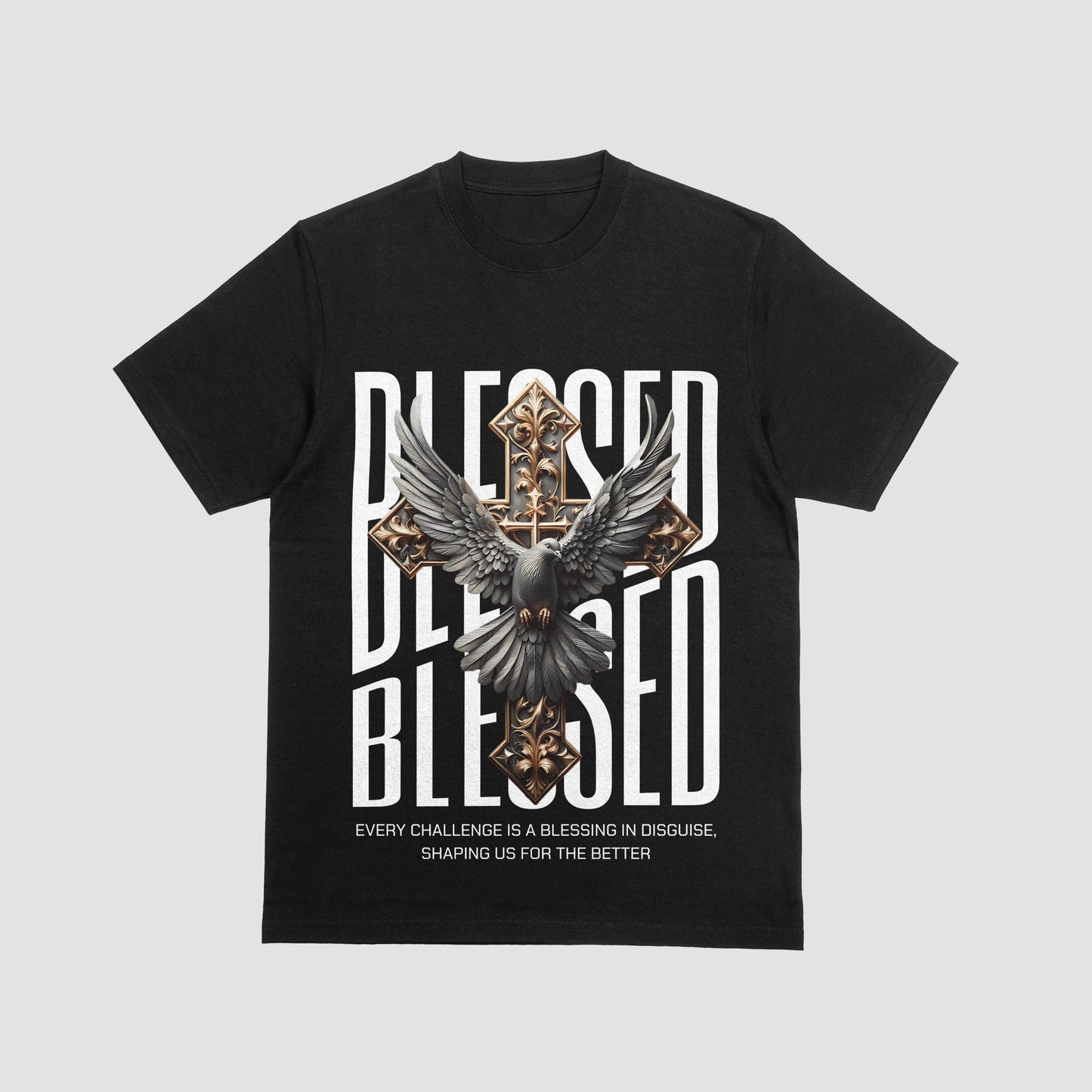 Blessed Cross & Dove Streetwear Tee