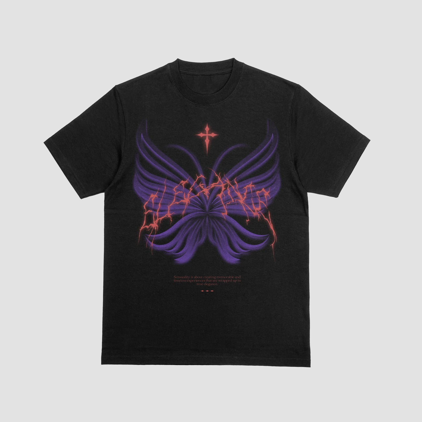 "Elegance" Gothic Butterfly Tee – Sensual Chaos Edition