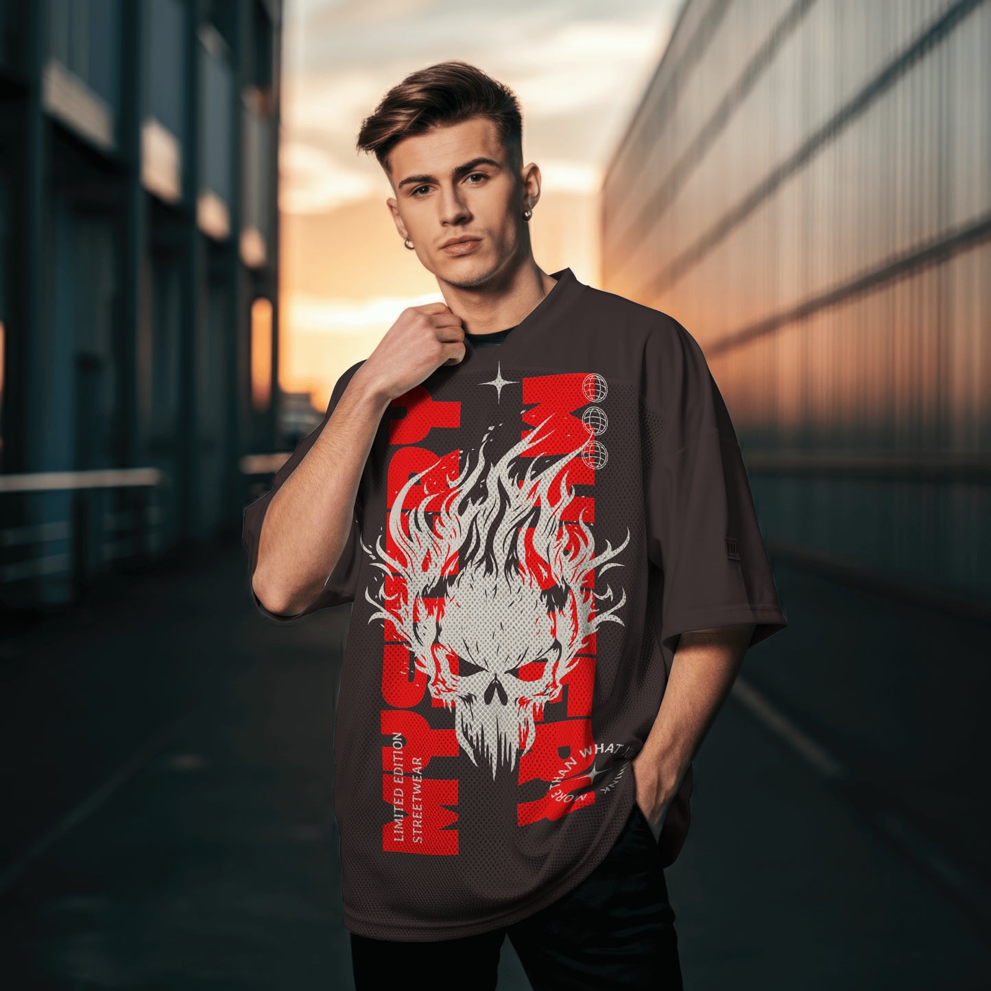 "Mystery Flame" Skull Graphic T-Shirt