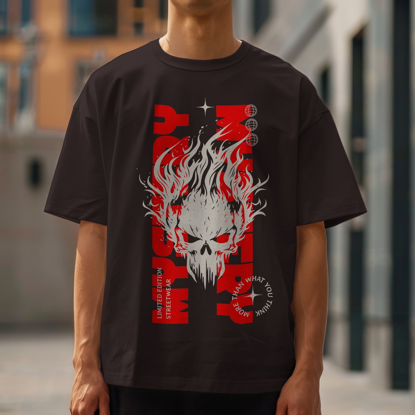 "Mystery Flame" Skull Graphic T-Shirt