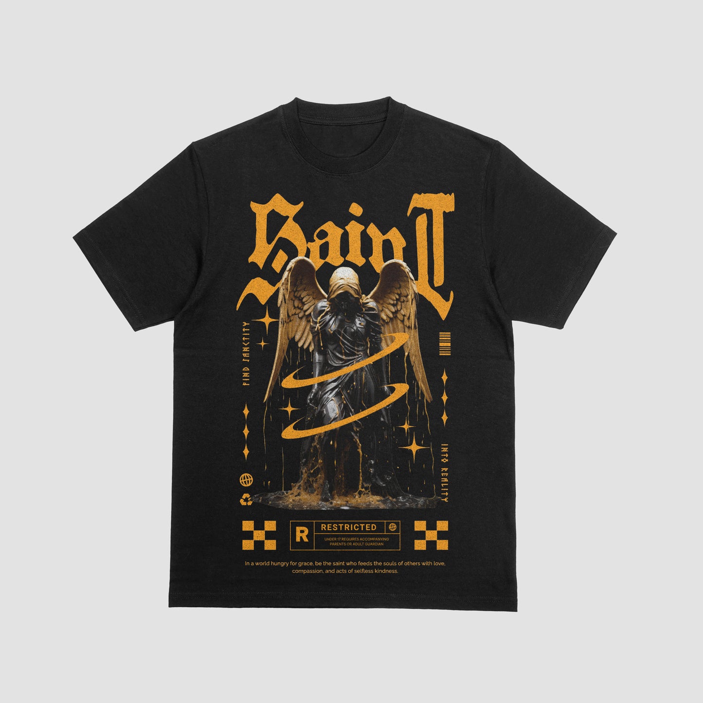 "Saint" Angel Graphic Tee – Divine Rebellion Edition