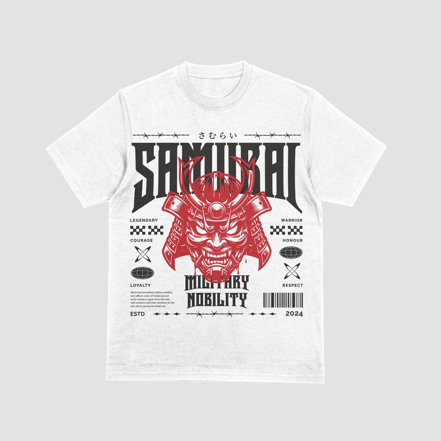 Samurai Military Nobility Tee – Honor & Courage Edition