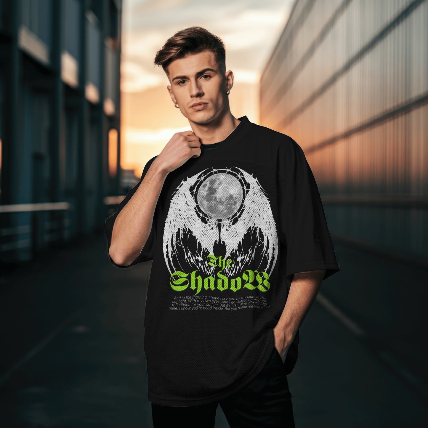 "The Shadow" Gothic Angel Moon T-Shirt