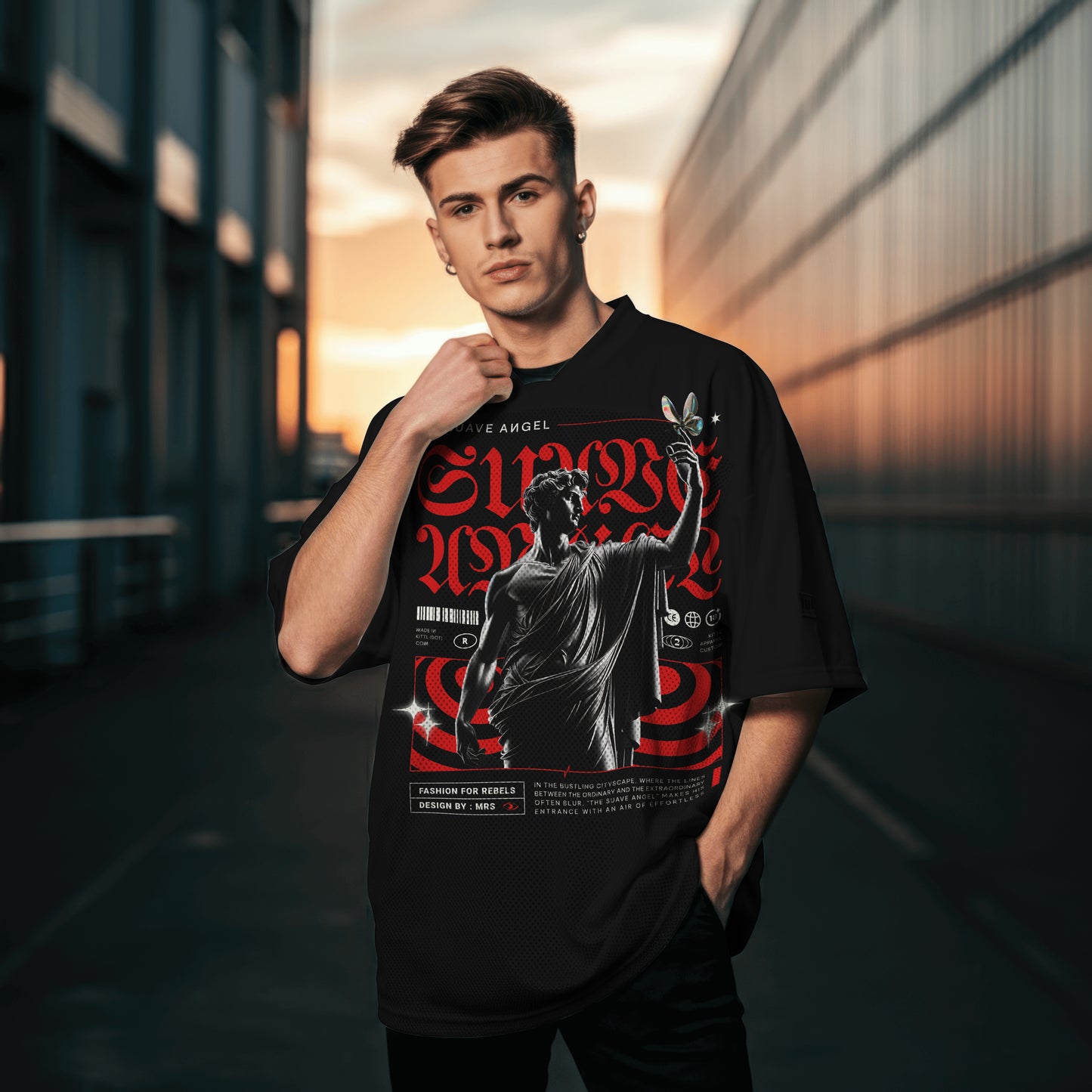 "The Suave Angel" Graphic Tee – Street Renaissance Edition