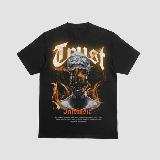 INTRINSIC Flame-Engulfed Trust Sculpture Tee