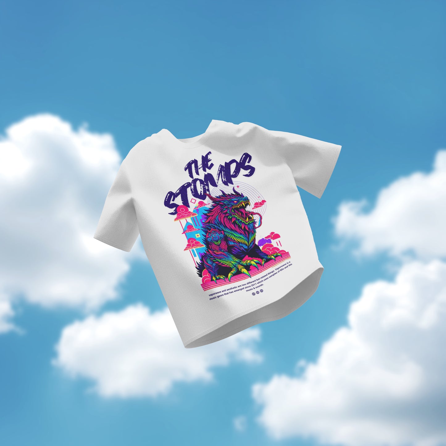 "The Stomps" Vaporwave Monster Graphic T-Shirt