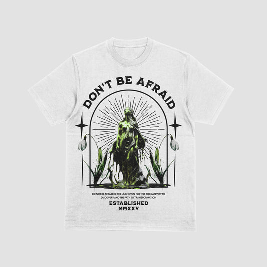 "Don't Be Afraid" Statue Graphic Tee – Path to Transformation Edition